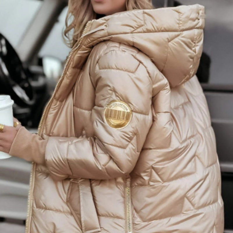 💖Zimní péřová bunda s kapucí pro ženy, střední délky