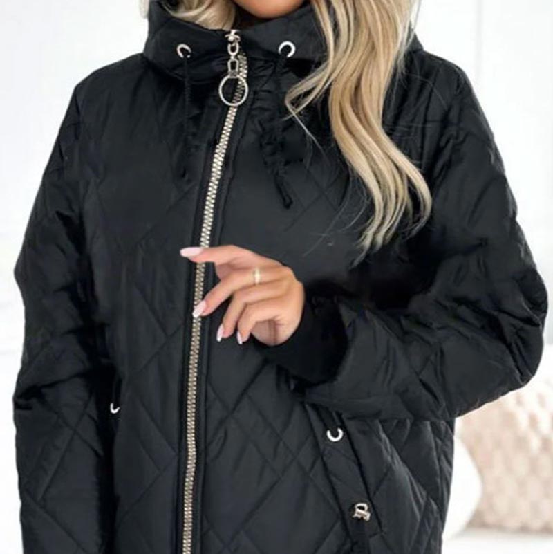 🔥【S-3XL】Dámský módní kabát Parka s vysokým krkem a boky