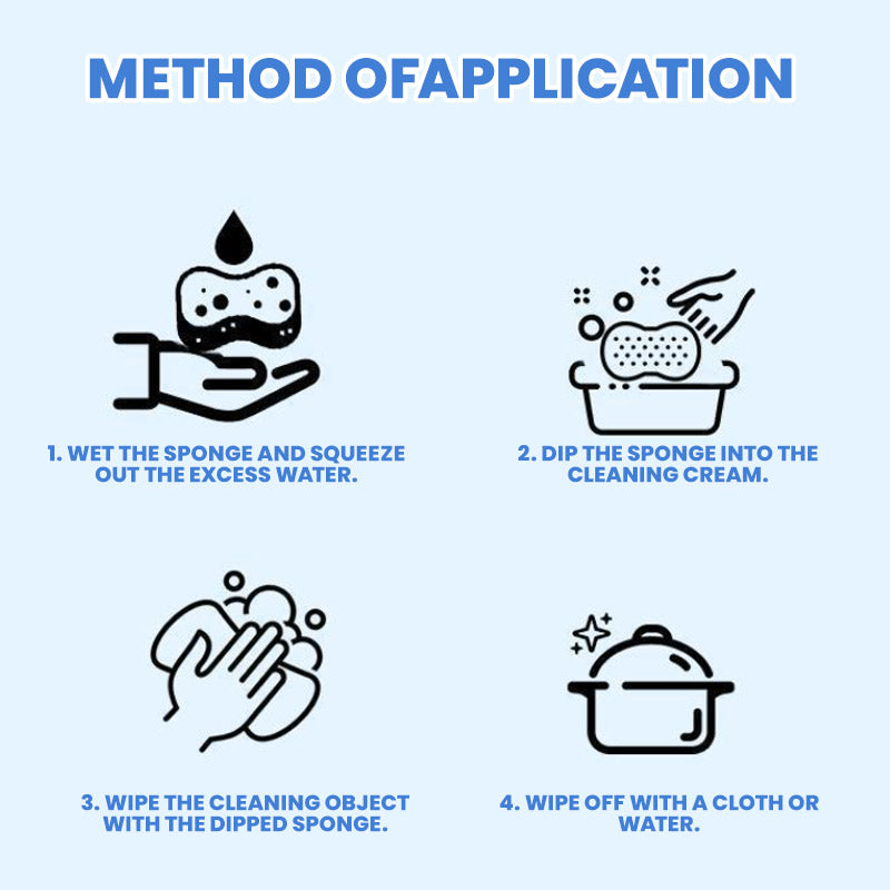 🎉Multifunkční účinný čisticí krém s houbičkou