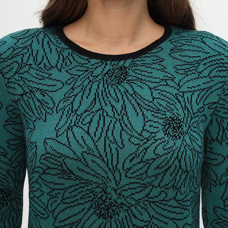 💃2025 Novinka v předobjednávce✨Potištěné rovné šaty s dlouhým rukávem a výstřihem do V