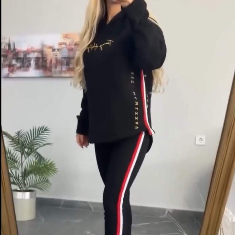 🔥Nový příchod 2025 – 75% SLEVA🎉Dámský ležérní pruhovaný top a kalhoty s dlouhým rukávem