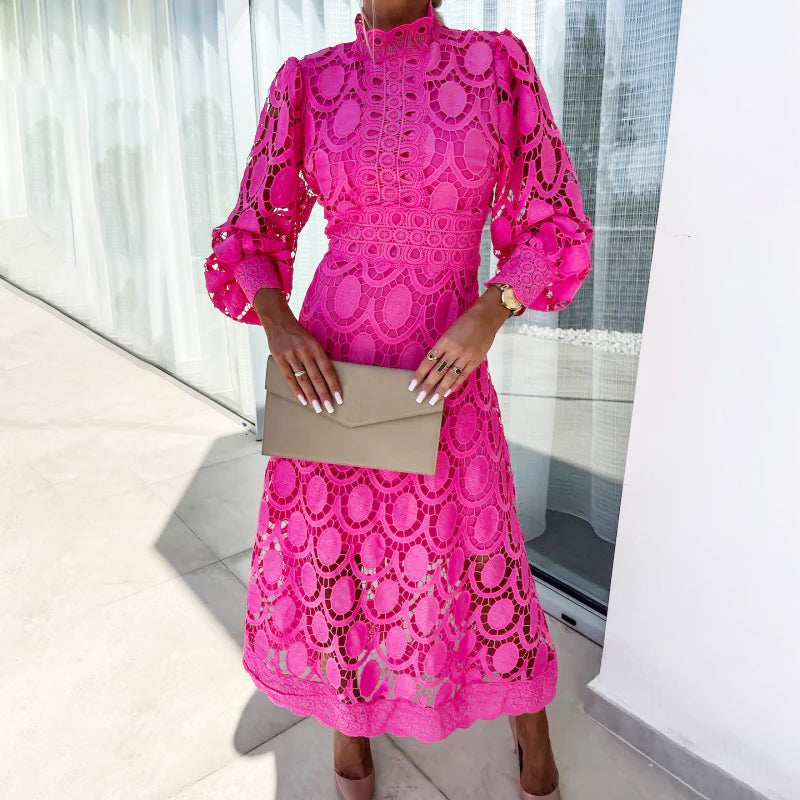 🛍️ Elegantní krajkové šaty pro ženy s dlouhým rukávem