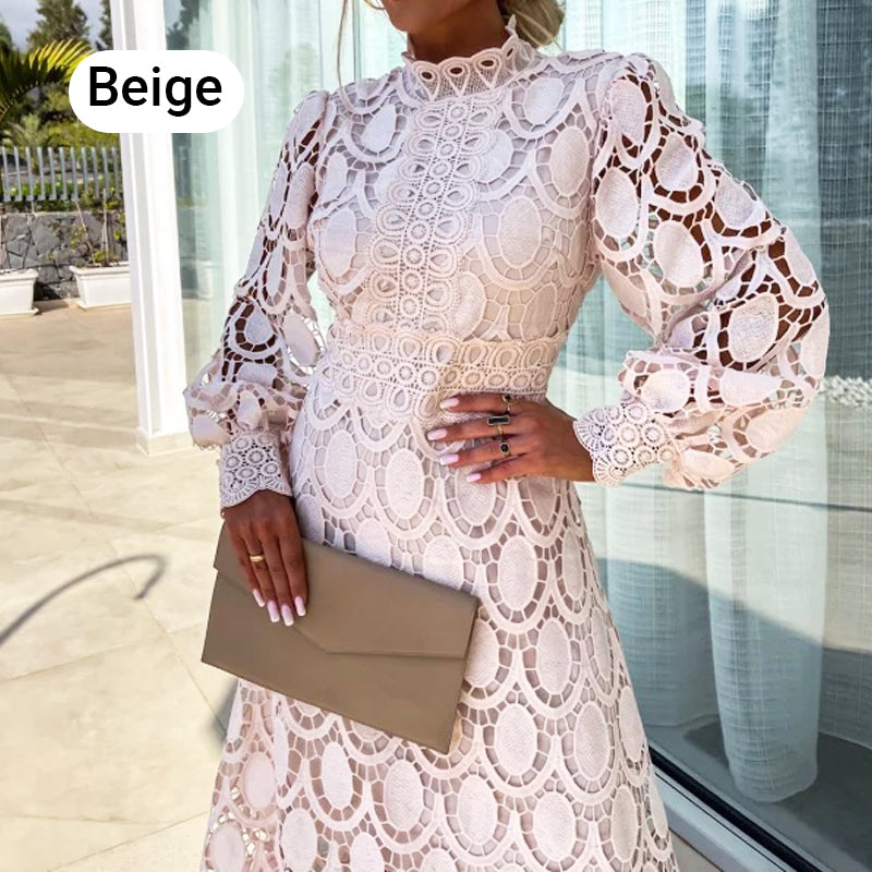 🛍️ Elegantní krajkové šaty pro ženy s dlouhým rukávem