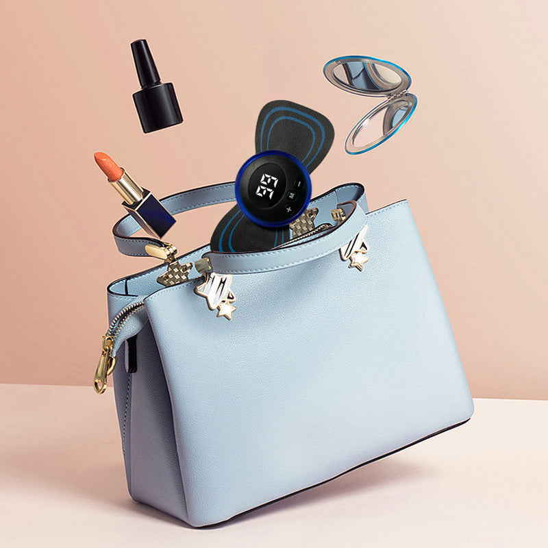 Přenosný masážní přístroj s 8 režimy a LCD displejem - mini svalový stimulátor pro úlevu od bolesti