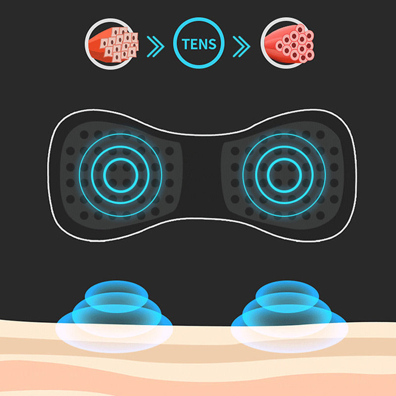 Přenosný masážní přístroj s 8 režimy a LCD displejem - mini svalový stimulátor pro úlevu od bolesti