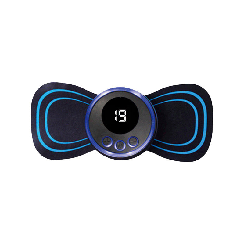 Přenosný masážní přístroj s 8 režimy a LCD displejem - mini svalový stimulátor pro úlevu od bolesti