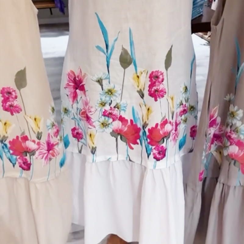 【S-4XL】🌸Dámské volné květinové šaty s kulatým výstřihem bez rukávů