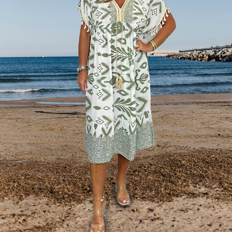 【S-4XL】💃Dlouhé šaty s třásněmi