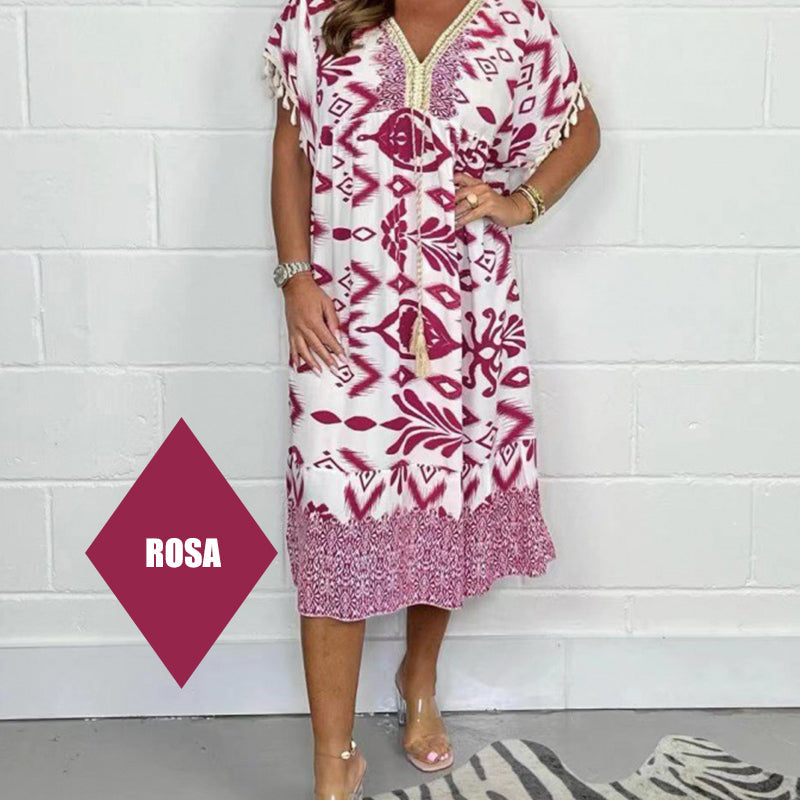 【S-4XL】💃Dlouhé šaty s třásněmi