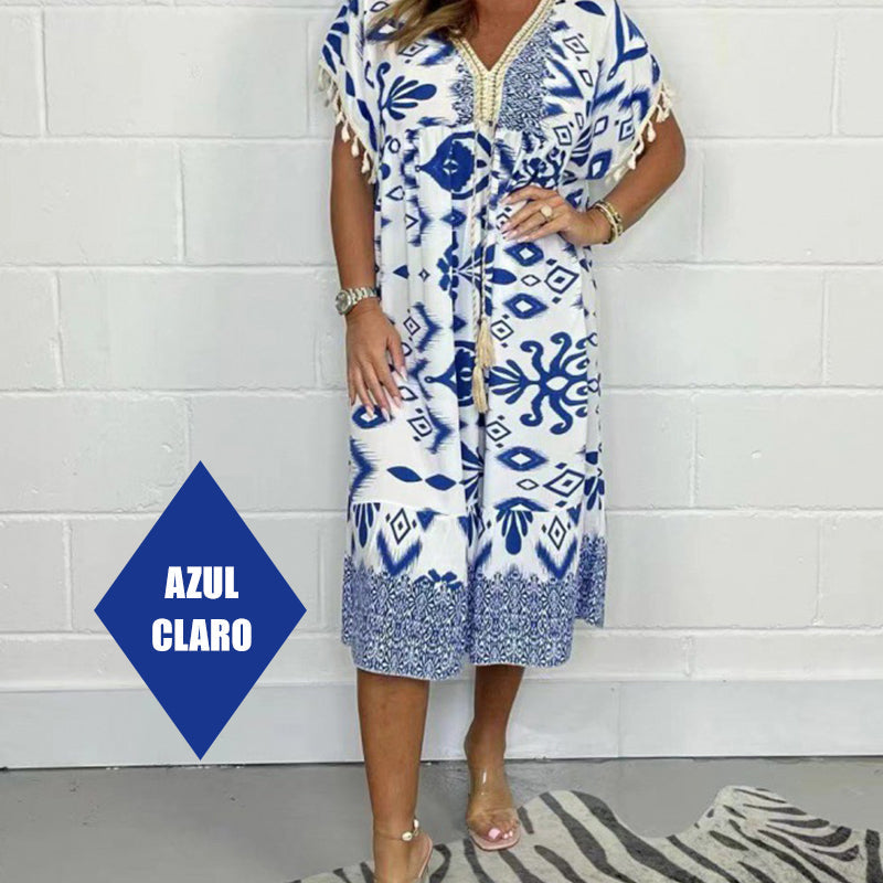 【S-4XL】💃Dlouhé šaty s třásněmi