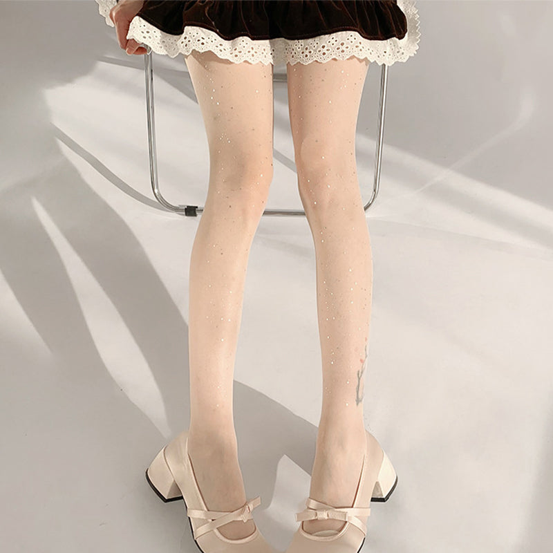 💐 Módní, sexy dámské punčochy s třpytkami a flitry