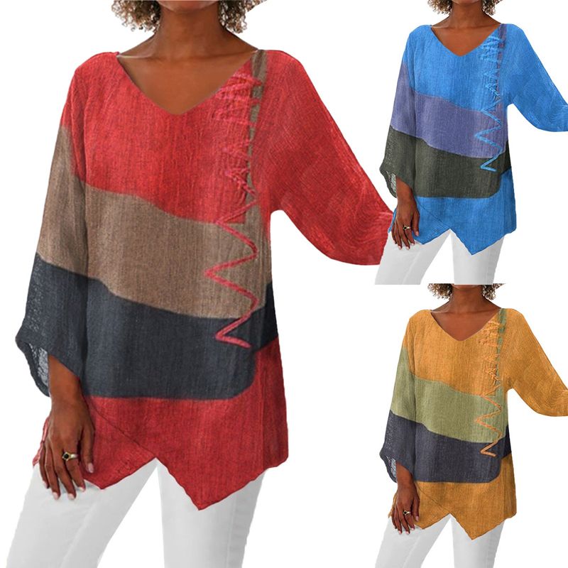 【M-4XL】🌸 Vintage tričko s dlouhým rukávem s potiskem