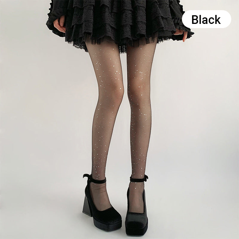 💐 Módní, sexy dámské punčochy s třpytkami a flitry