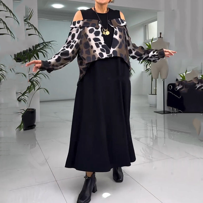 💐2025 Výjimečné šaty bez ramínek s leopardím potiskem【S-4XL】