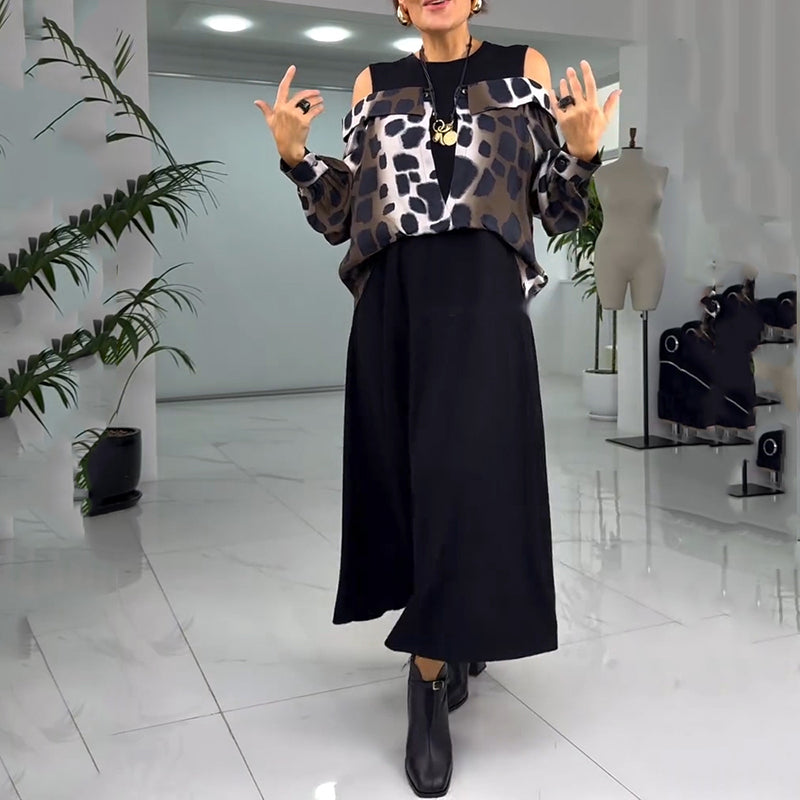 💐2025 Výjimečné šaty bez ramínek s leopardím potiskem【S-4XL】