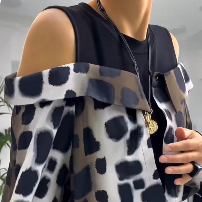 💐2025 Výjimečné šaty bez ramínek s leopardím potiskem【S-4XL】