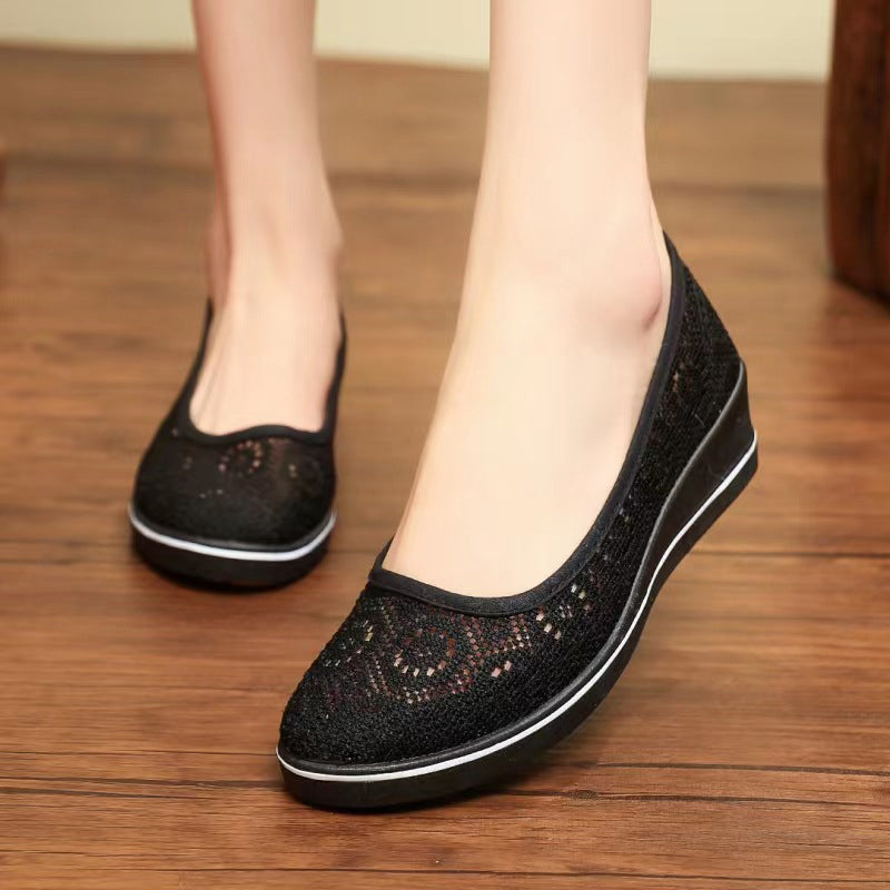 Prodyšné, protiskluzové dámské boty na platformě