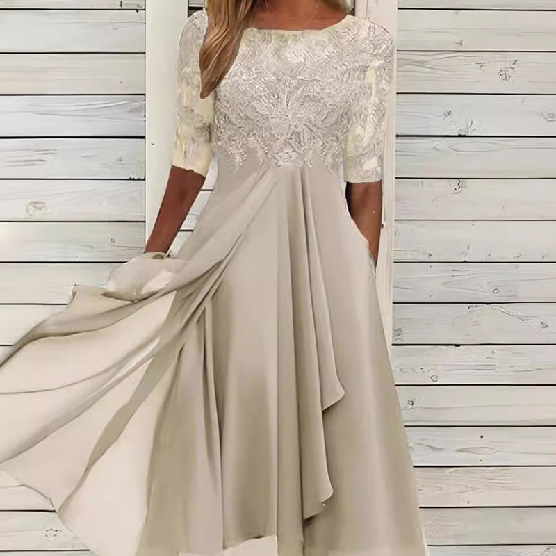 💖 Limitovaná edice 💖 Elegantní vyšívané koktejlové splývavé šaty