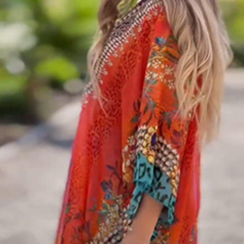 [S-5XL]🥰České volné asymetrické šaty s výstřihem do V