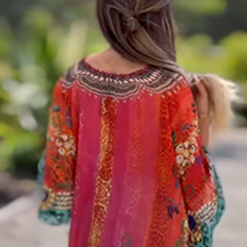 [S-5XL]🥰České volné asymetrické šaty s výstřihem do V