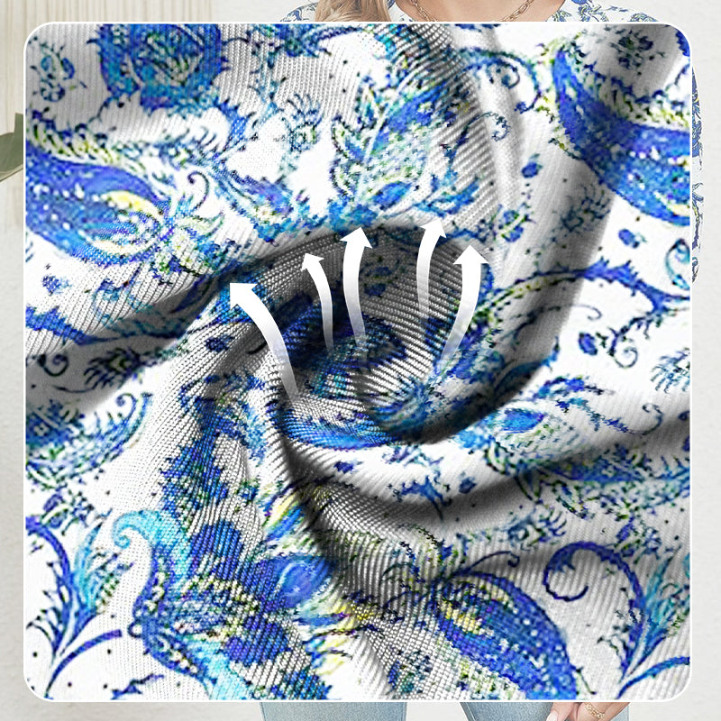 【M-2XL】🌸Dámský letní výstřih do V s potiskem