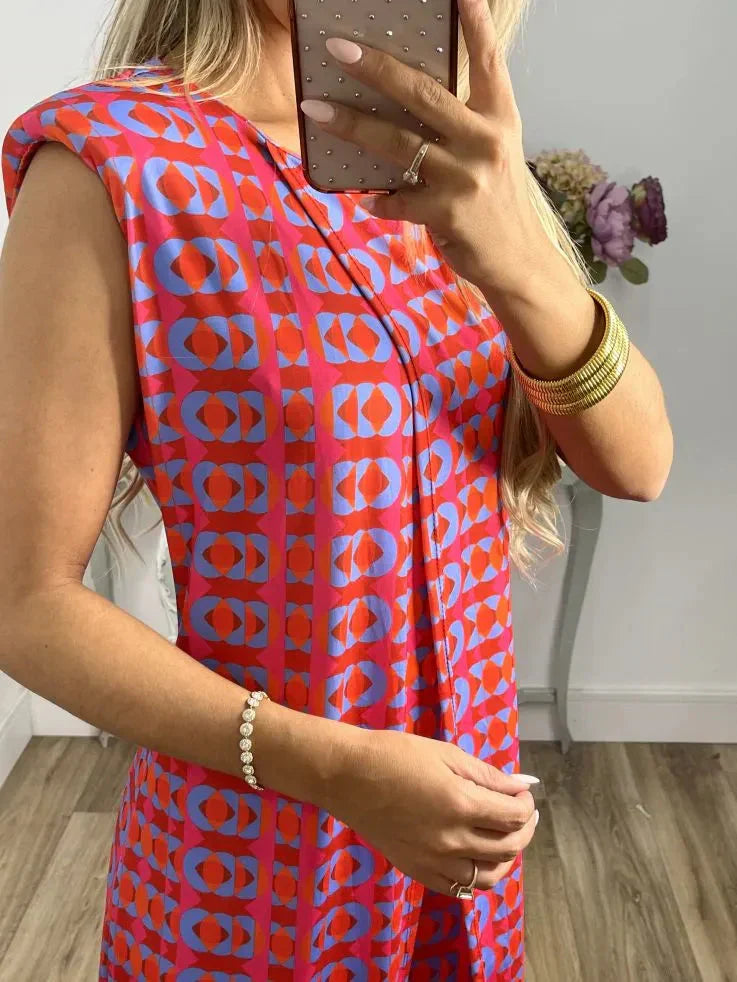 💐 Pohodlný oblek s abstraktním potiskem pro ženy