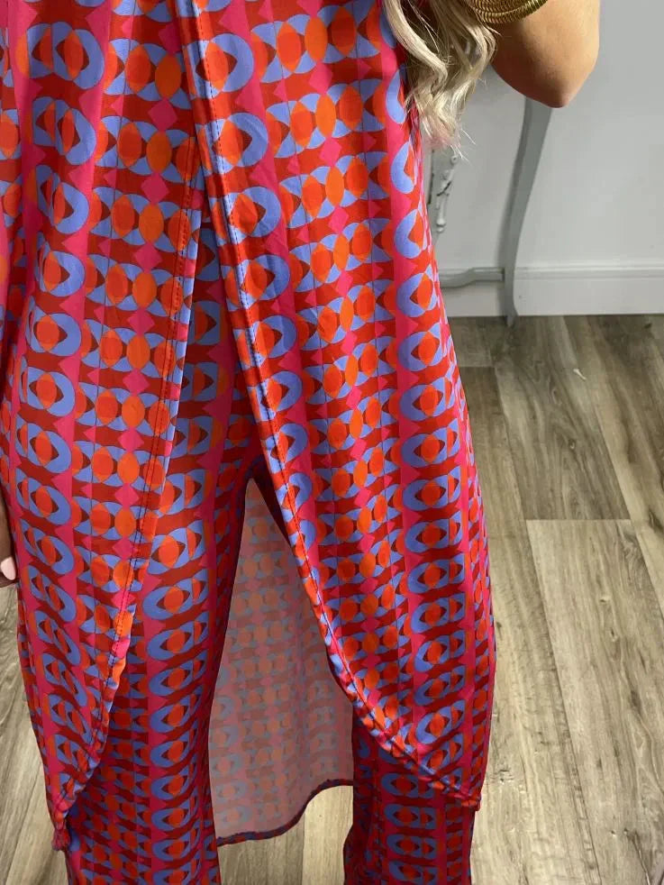 💐 Pohodlný oblek s abstraktním potiskem pro ženy