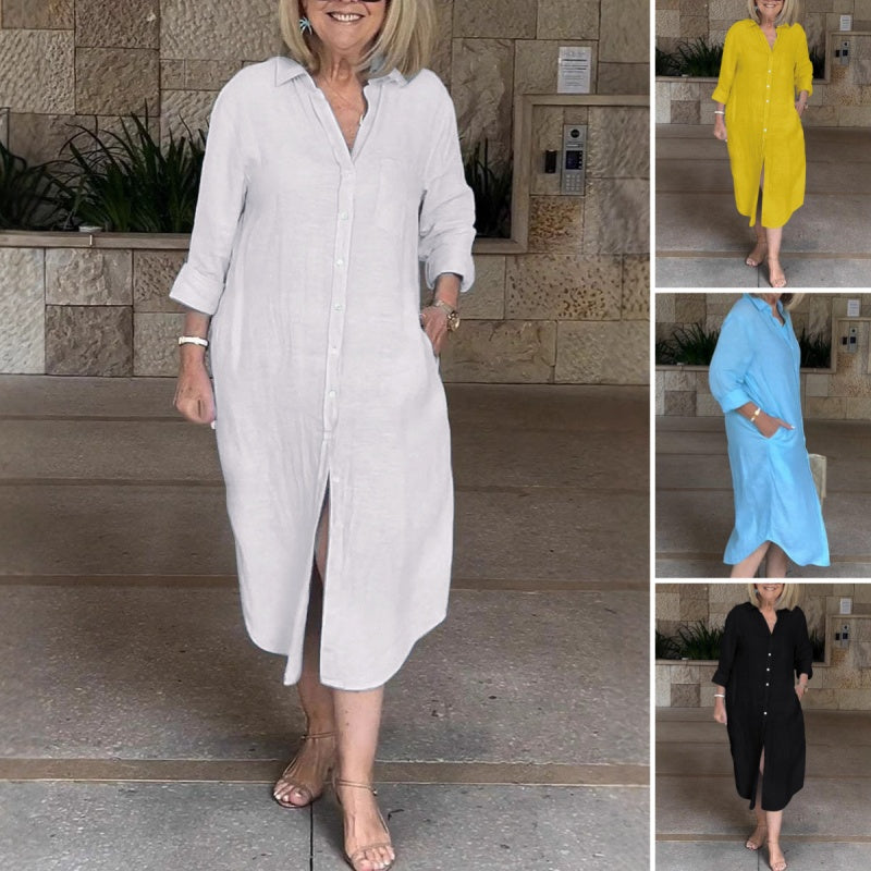 🔥Volné bavlněné lněné šaty pro ženy