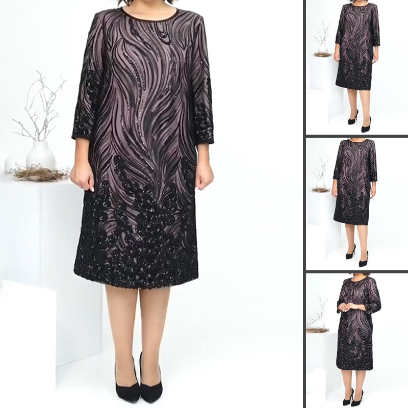 Dámské večerní flitrové šaty do áčka