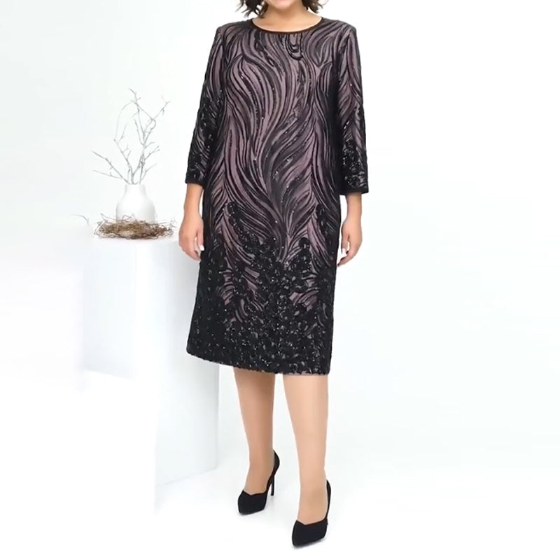 Dámské večerní flitrové šaty do áčka