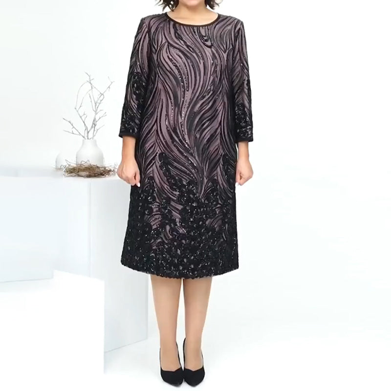 Dámské večerní flitrové šaty do áčka