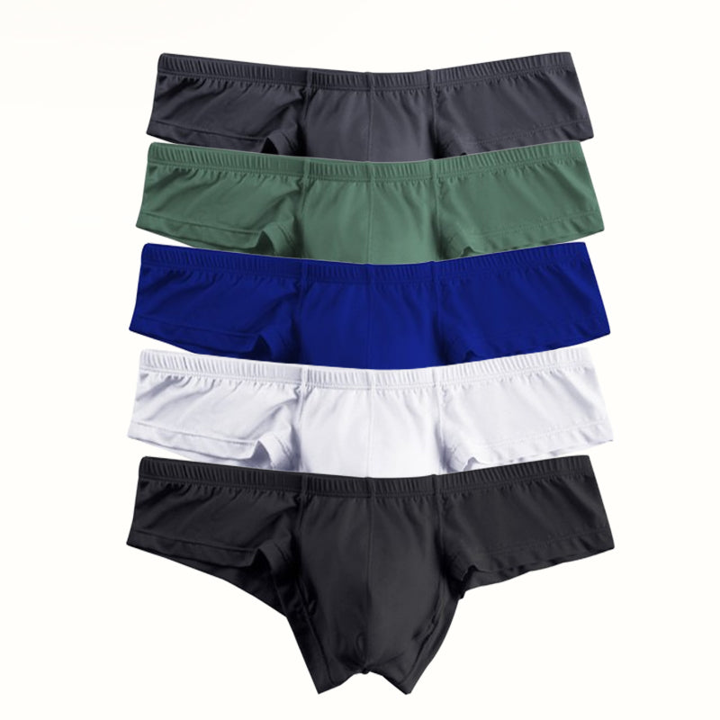 🩲Pánské prodyšné spodní díly v jednobarevném provedení s nízkým sedem