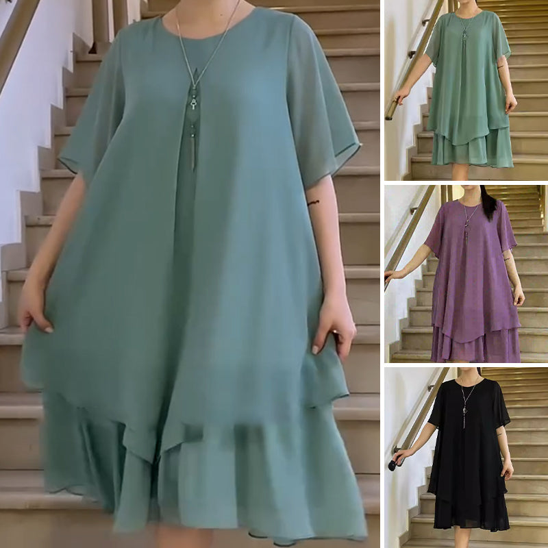 🔥👗 Volné dámské šaty v jednobarevném provedení