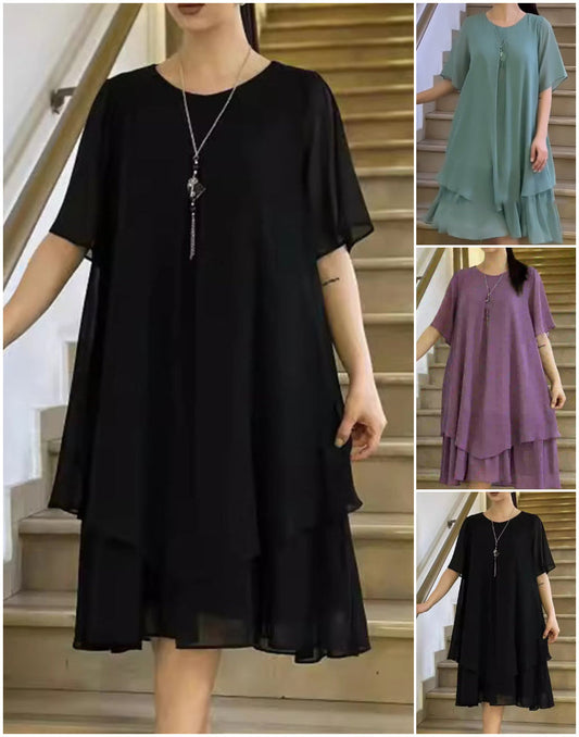 🔥👗 Volné dámské šaty v jednobarevném provedení