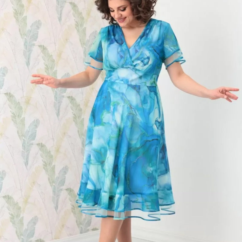 🌸Dámské vzdušné zavinovací midi šaty