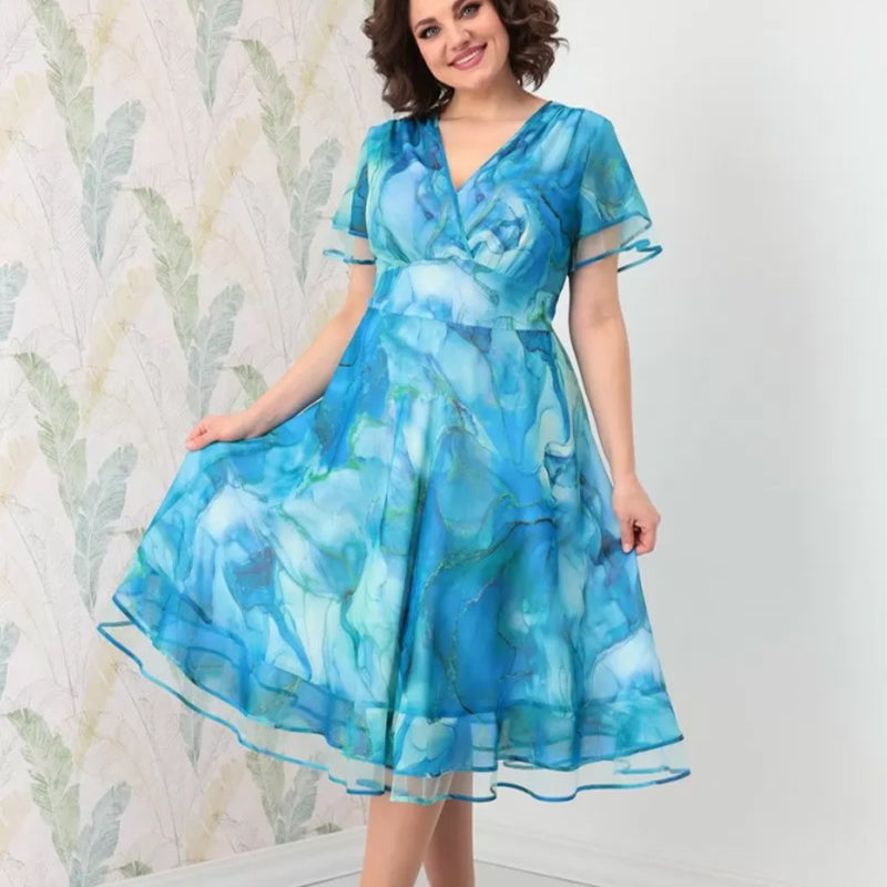 🌸Dámské vzdušné zavinovací midi šaty