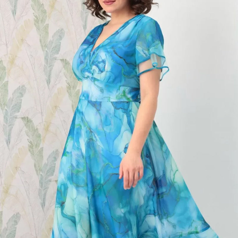 🌸Dámské vzdušné zavinovací midi šaty