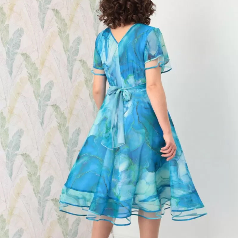 🌸Dámské vzdušné zavinovací midi šaty