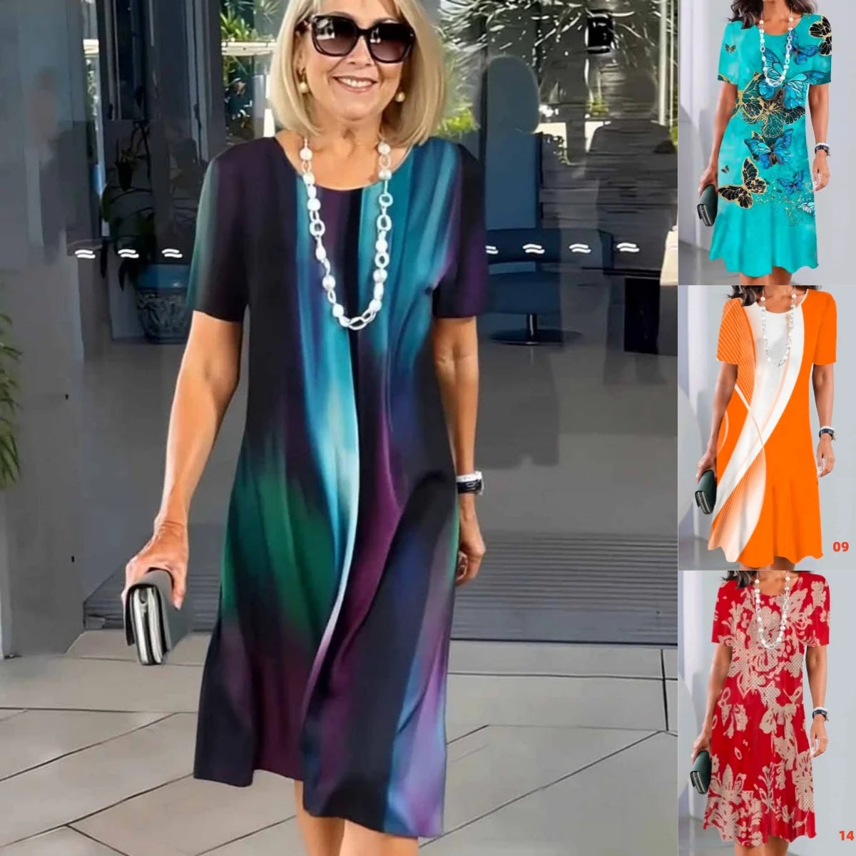 Dámské plisované šaty v barevném provedení