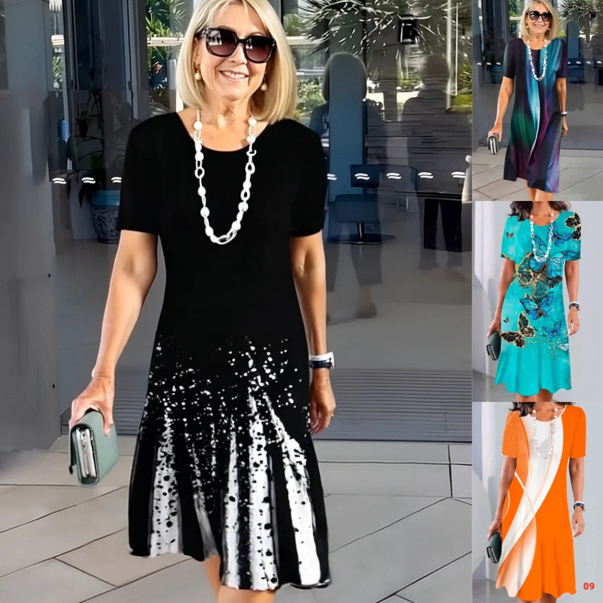 Dámské plisované šaty v barevném provedení