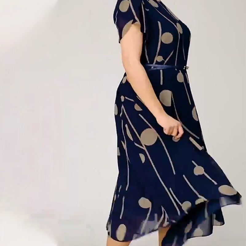 ✨Módní šaty s velkými puntíky a plus size šaty