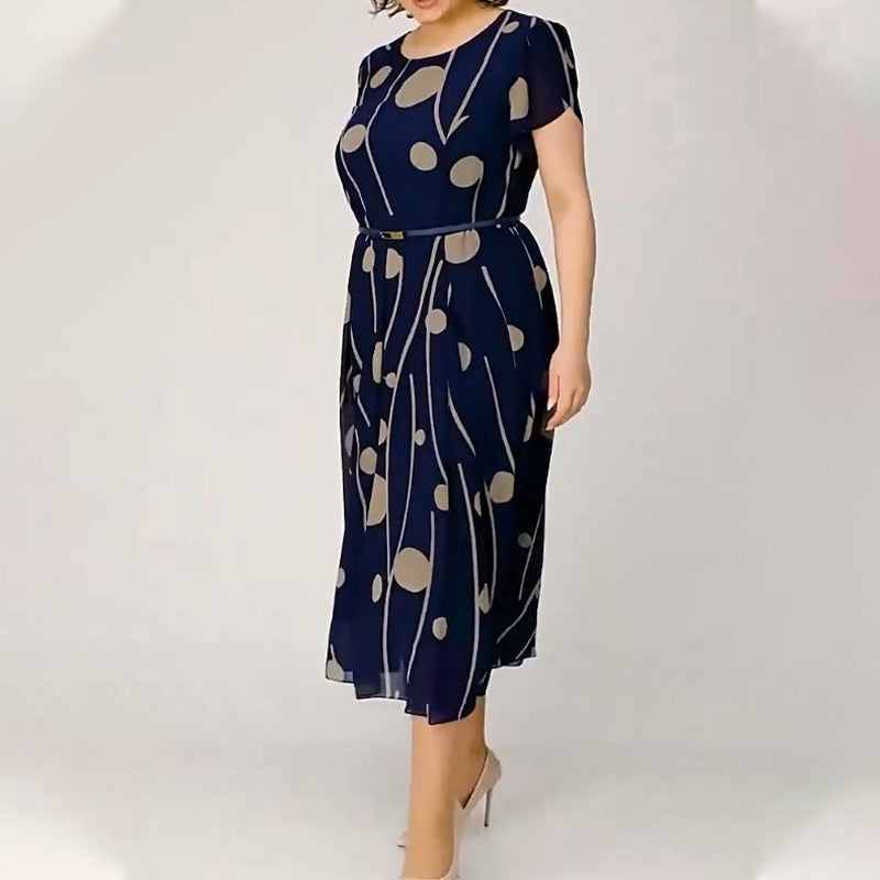 ✨Módní šaty s velkými puntíky a plus size šaty