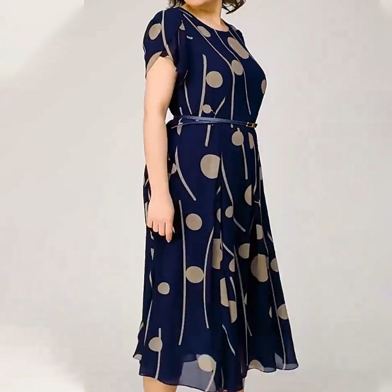 ✨Módní šaty s velkými puntíky a plus size šaty