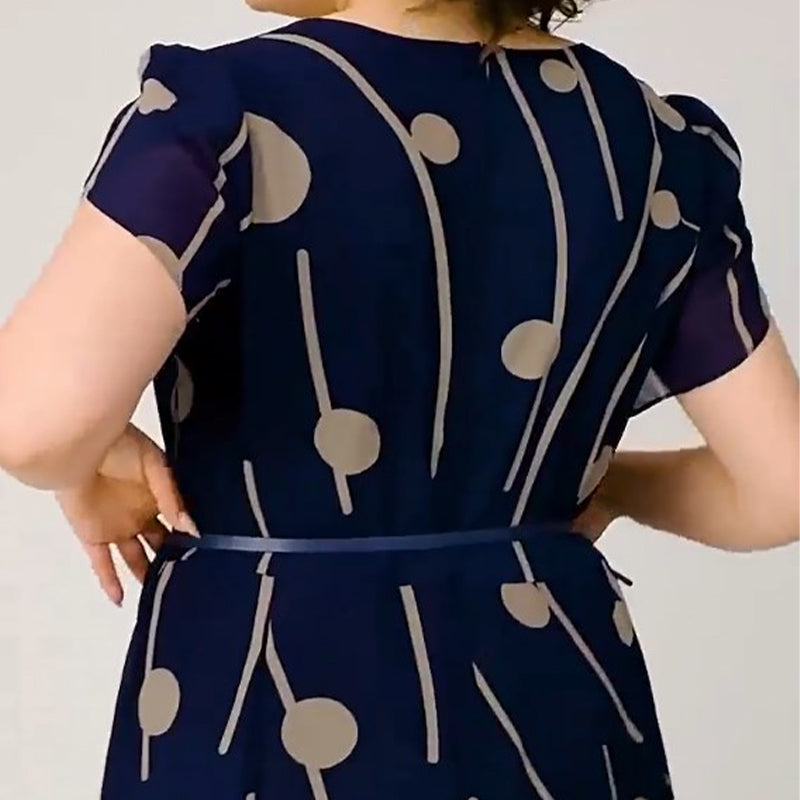 ✨Módní šaty s velkými puntíky a plus size šaty