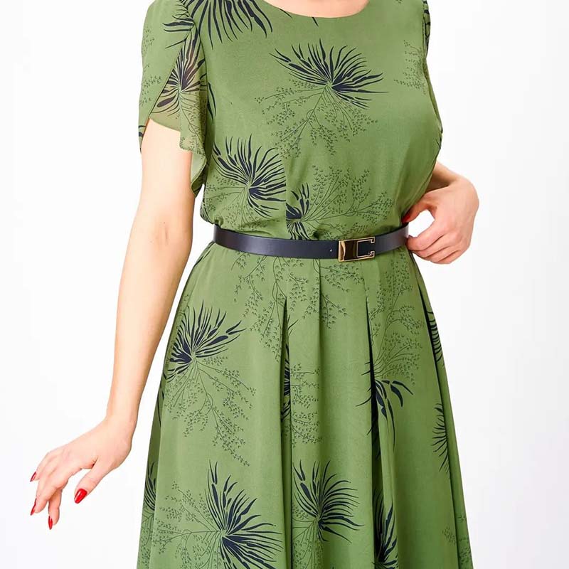 🔥 Šaty áčkového střihu s páskem | Letní šaty s květinovým vzorem