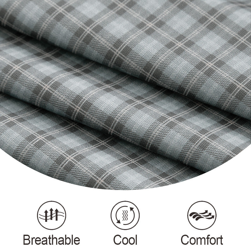 🍃Pánská ležérní kostkovaná košile s krátkým rukávem