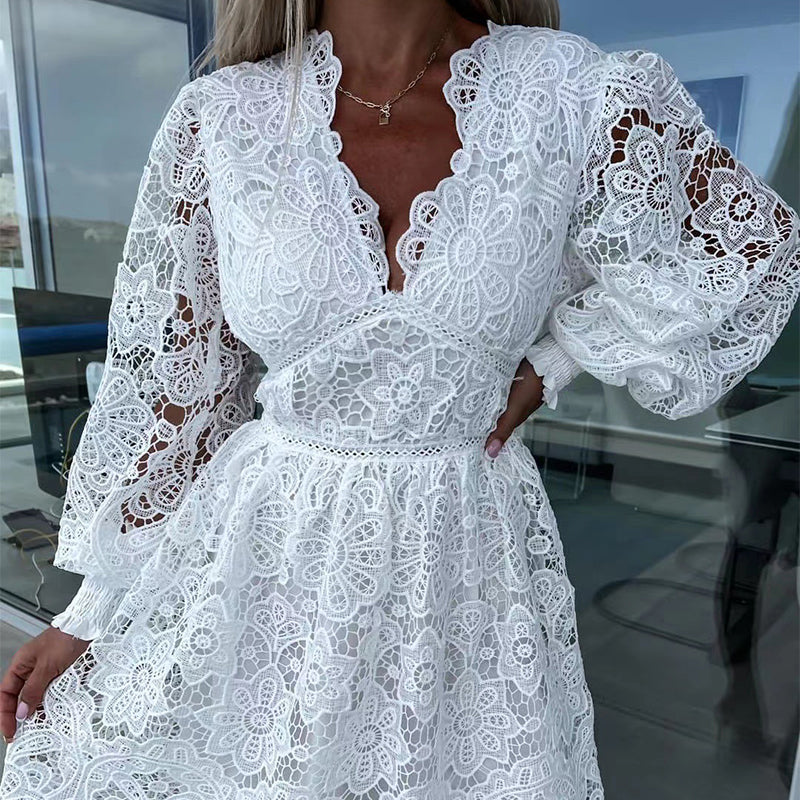 💕Žhavý letní výprodej 🌷 Vydlabané krajkové šaty