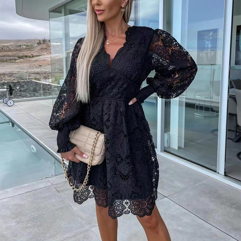 💕Žhavý letní výprodej 🌷 Vydlabané krajkové šaty