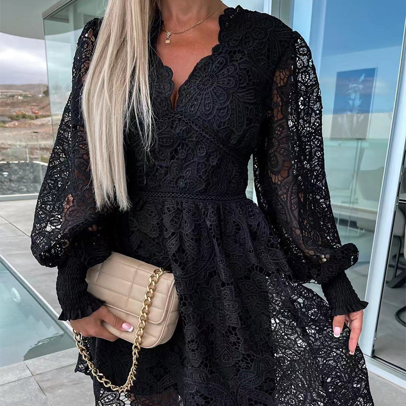 💕Žhavý letní výprodej 🌷 Vydlabané krajkové šaty