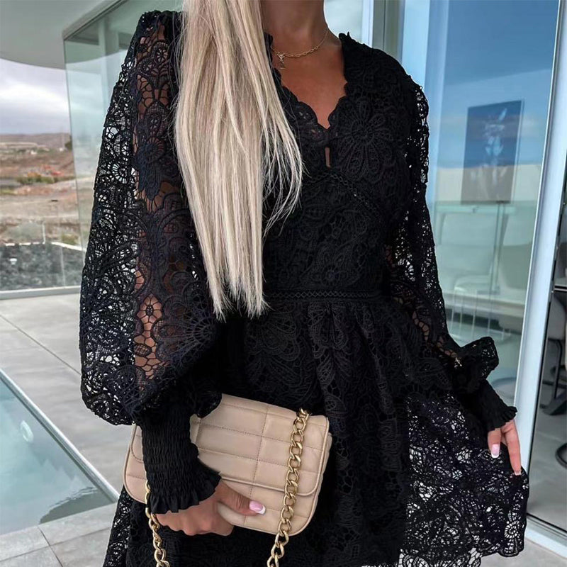 💕Žhavý letní výprodej 🌷 Vydlabané krajkové šaty